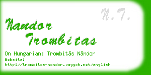 nandor trombitas business card