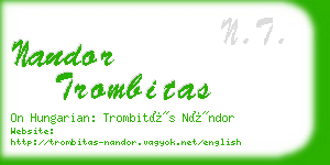 nandor trombitas business card